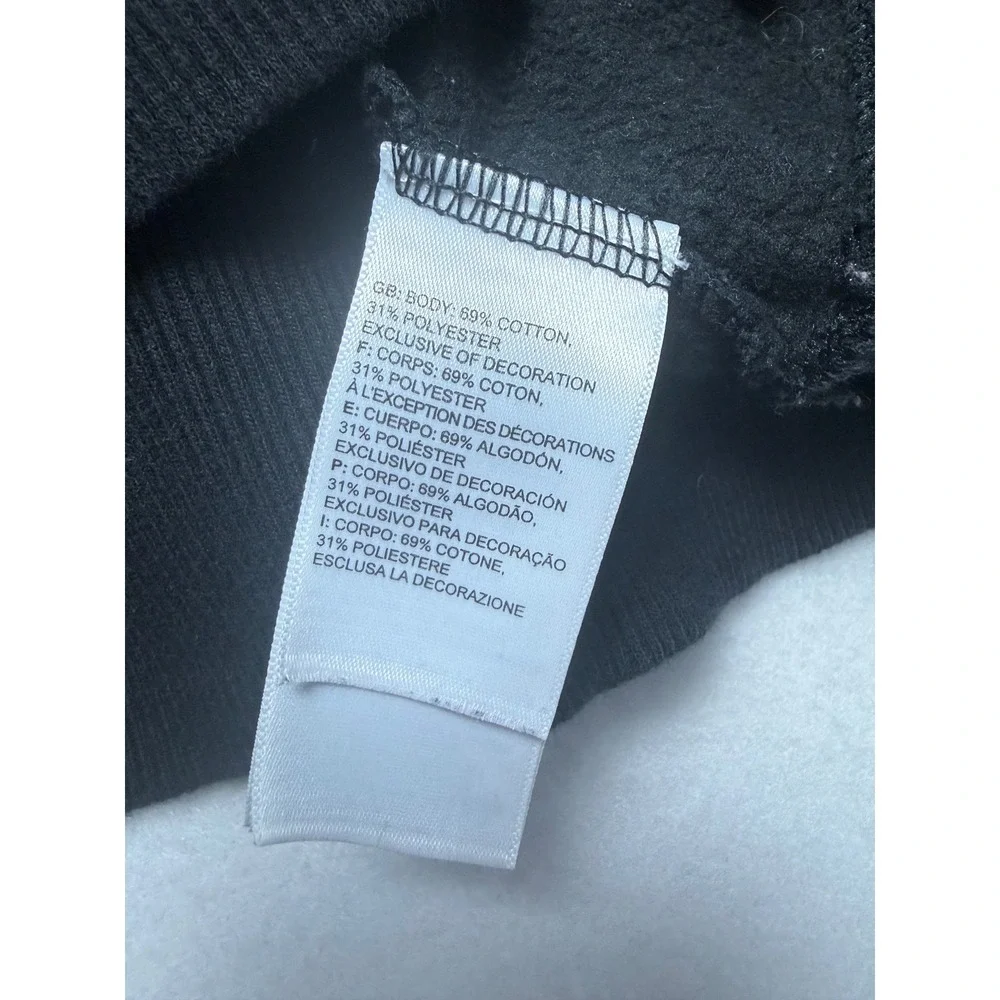 The North Face Mens Half Dome Pullover Hoodie Black White Logo Large NF0A4M4B